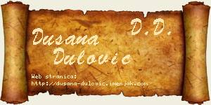 Dušana Dulović vizit kartica